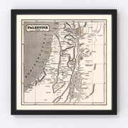 Palestine Vintage Map 1848
