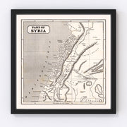 Syria Vintage Map 1848
