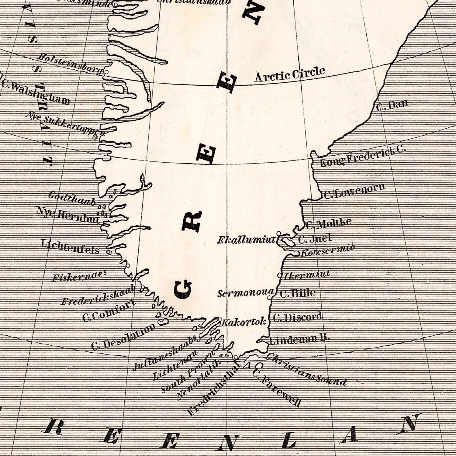 Restored historic details from the 1848 country map of County