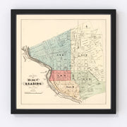 Reading Vintage Map 1860