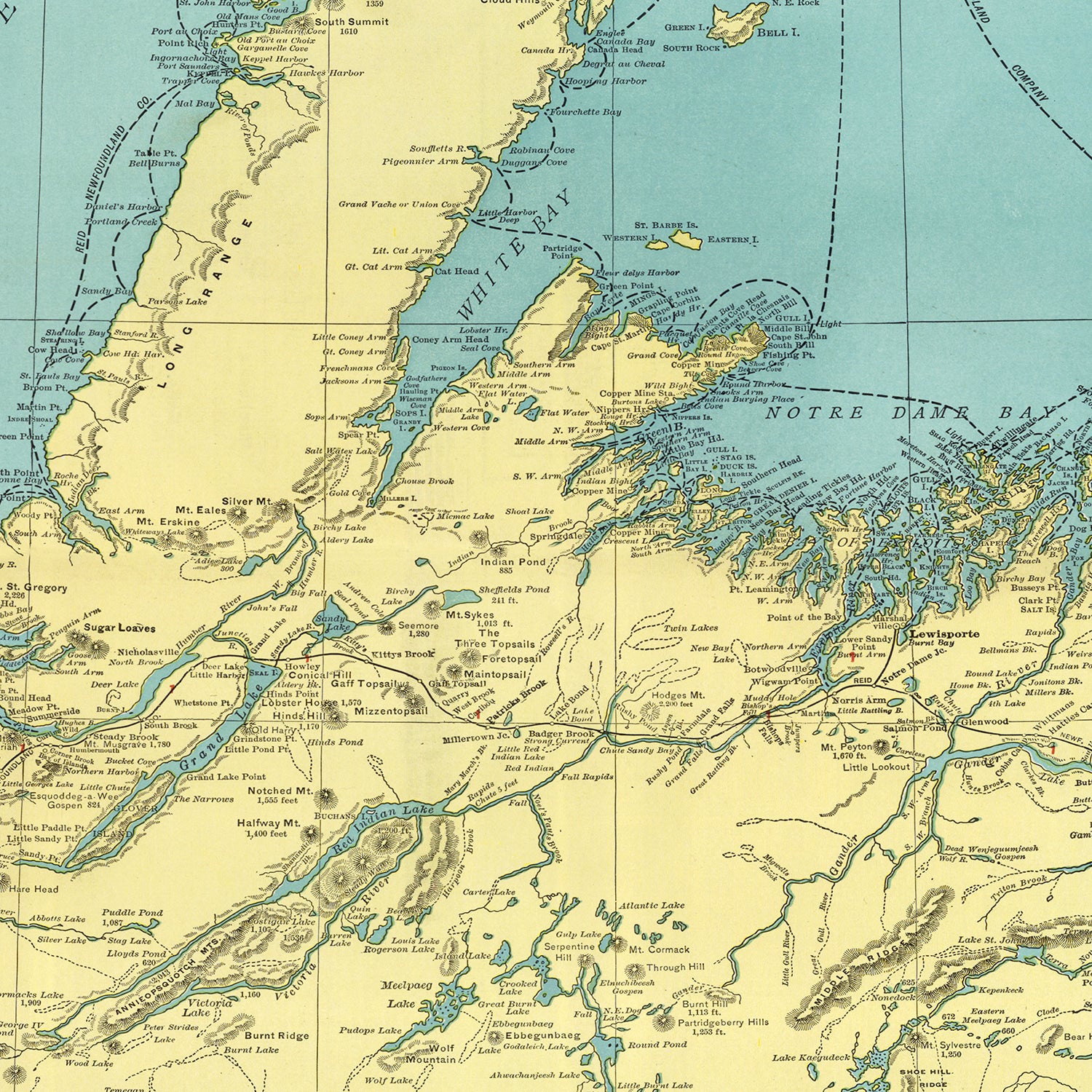 Restored historic details from the 1924 region map of County