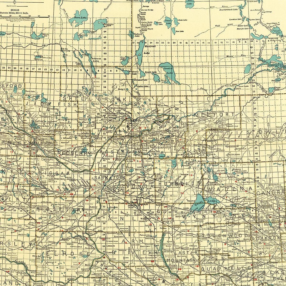 Restored historic details from the 1924 region map of County