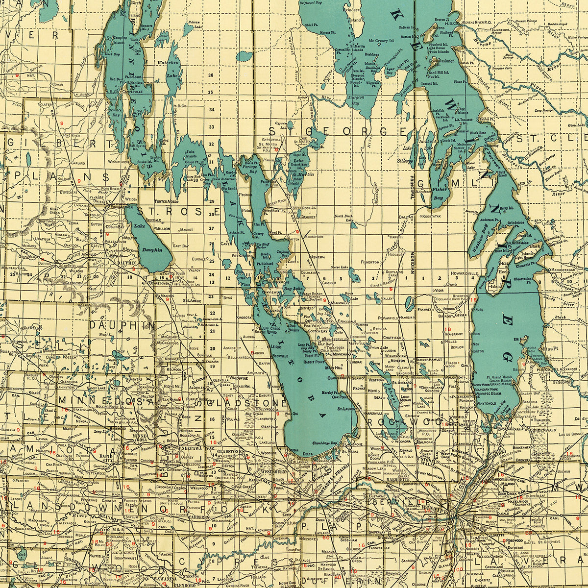 Restored historic details from the 1924 region map of County