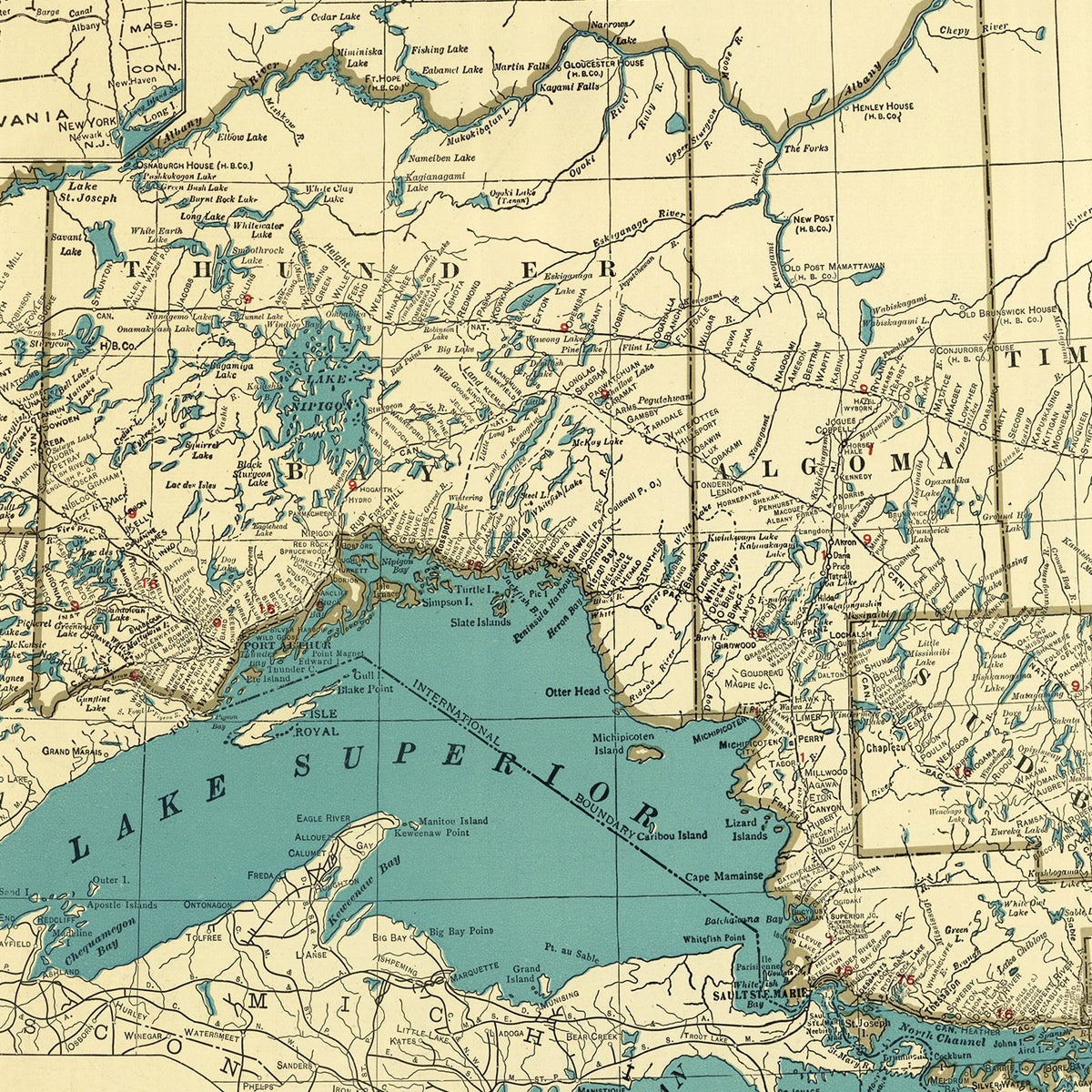 Restored historic details from the 1924 region map of County