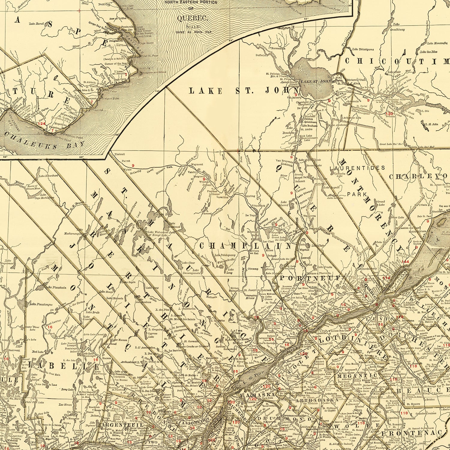 Restored historic details from the 1924 region map of County
