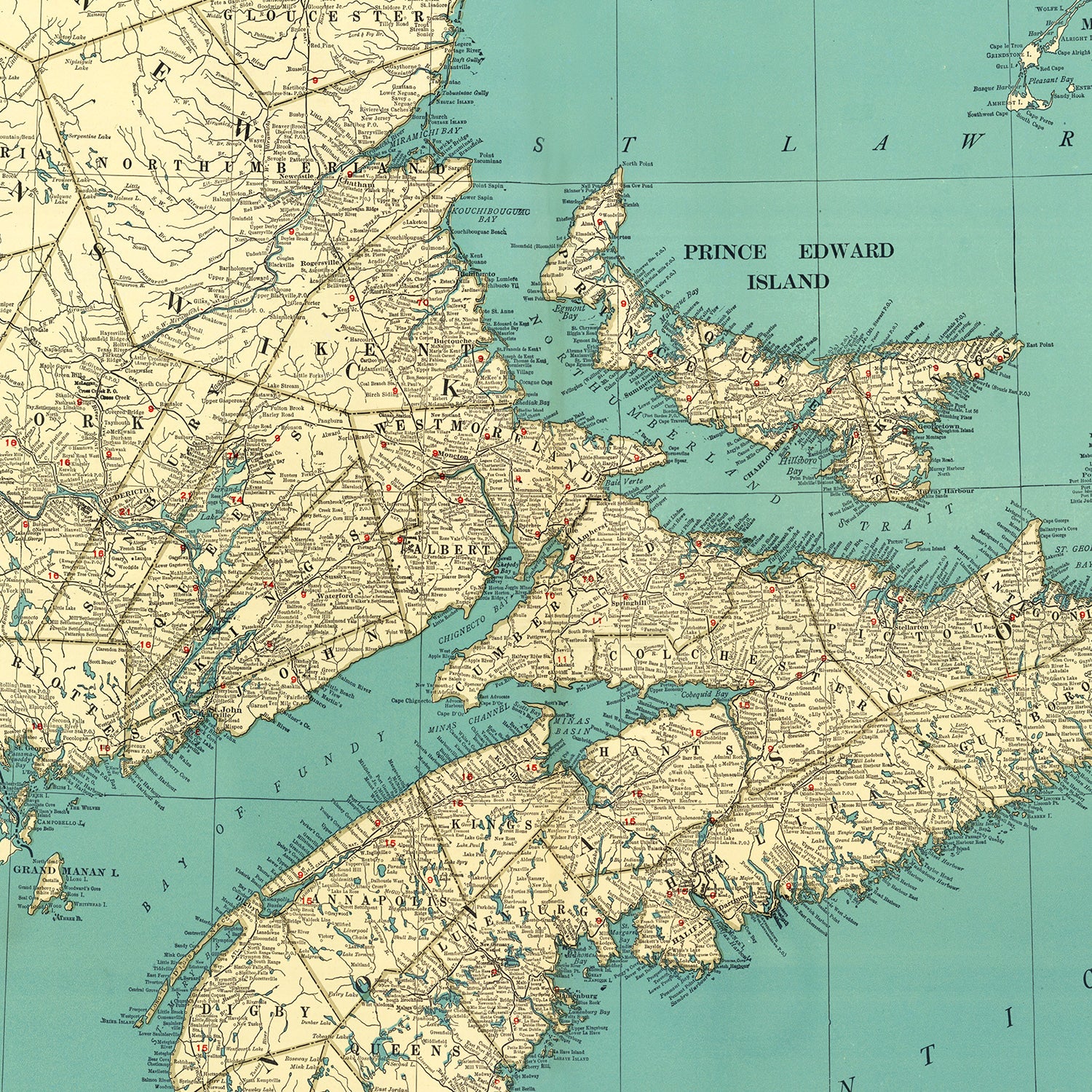 Restored historic details from the 1924 region map of County