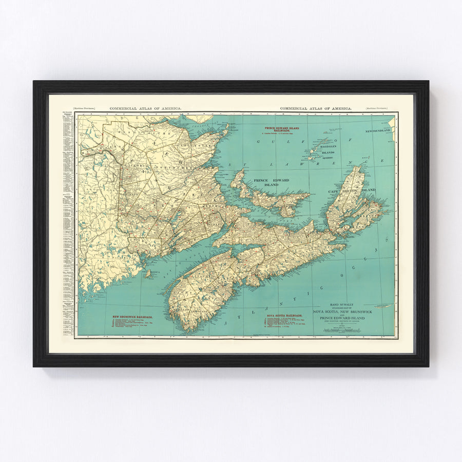 Vintage Map of Nova Scotia, 1924