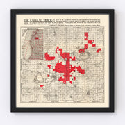 Cadillac Tract Vintage Map 1900
