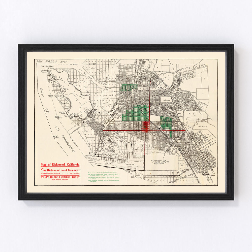 Richmond Vintage Map 1910