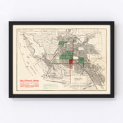 Richmond Vintage Map 1910