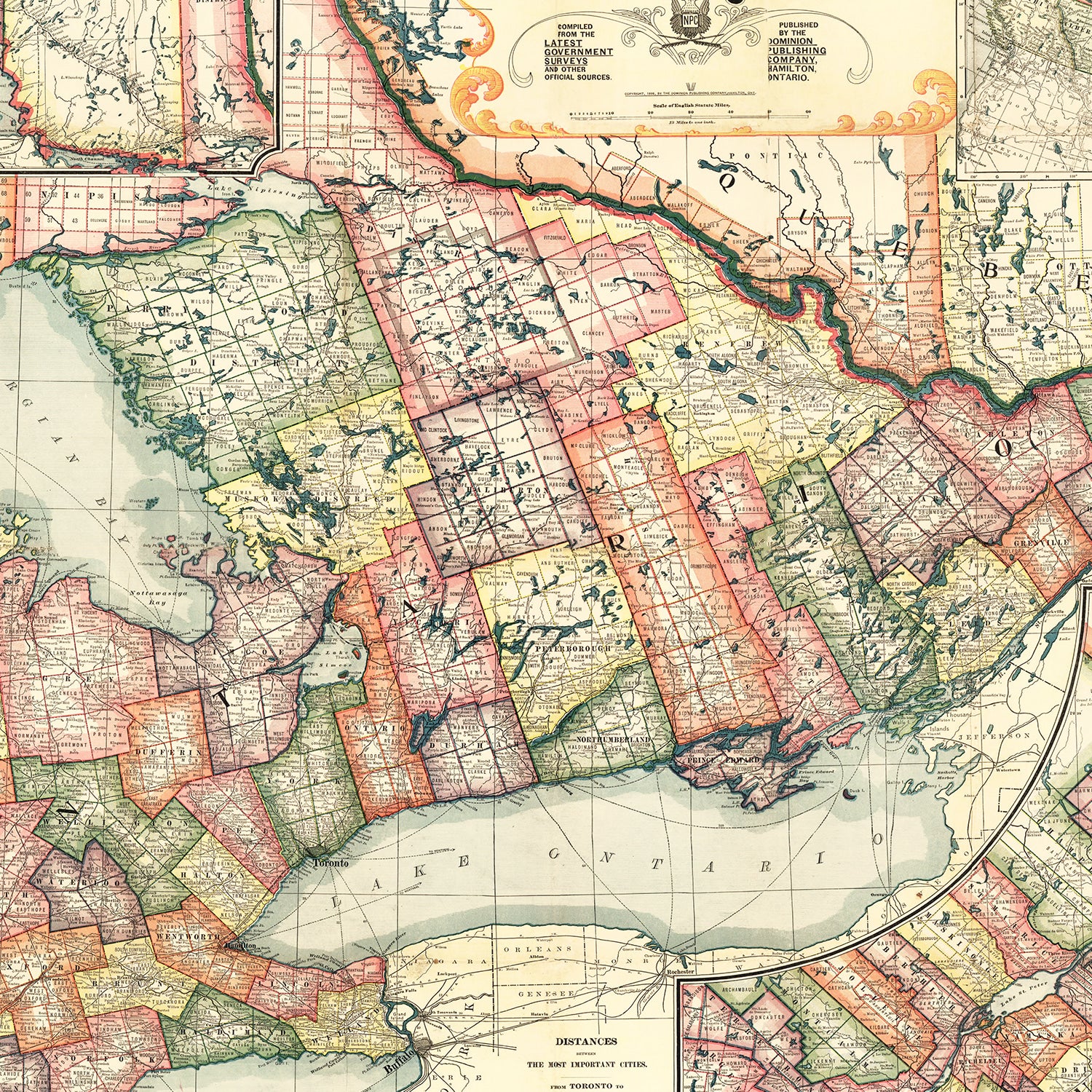 Restored historic details from the 1899 region map of County