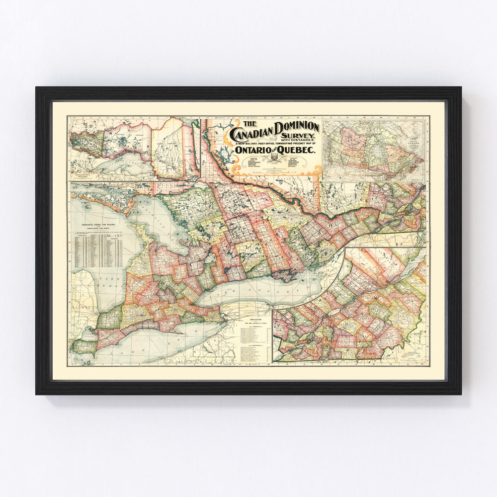 Ontario Vintage Map 1899