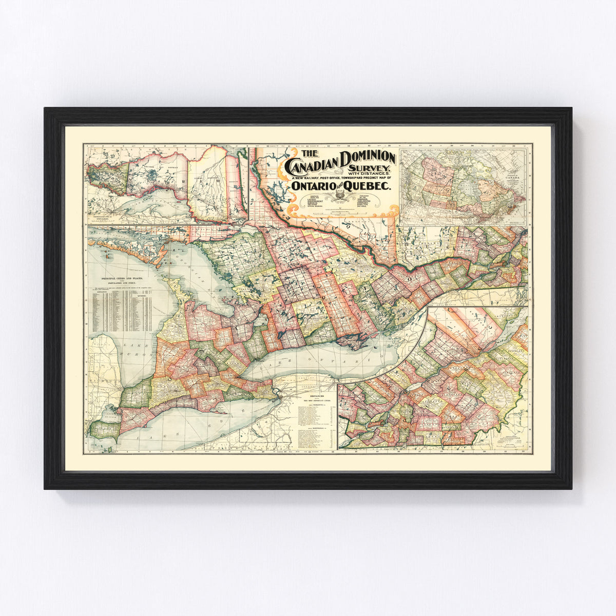 Ontario Vintage Map 1899