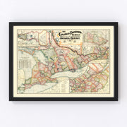 Ontario Vintage Map 1899