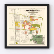 Berkeley Vintage Map 1880