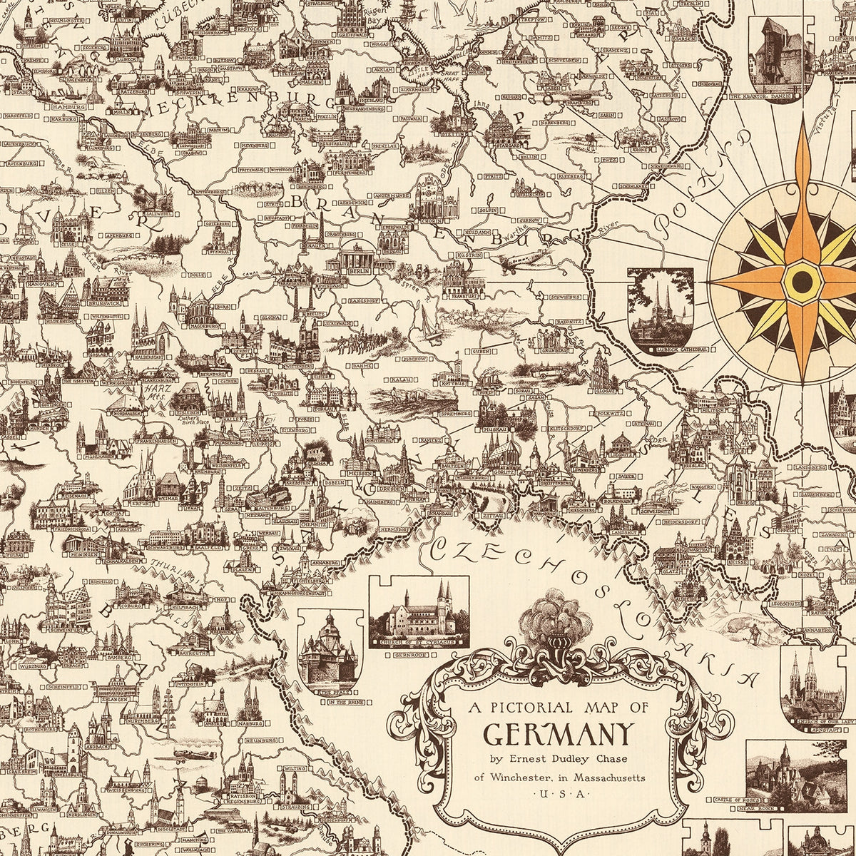 Restored historic details from the 1935 country map of County