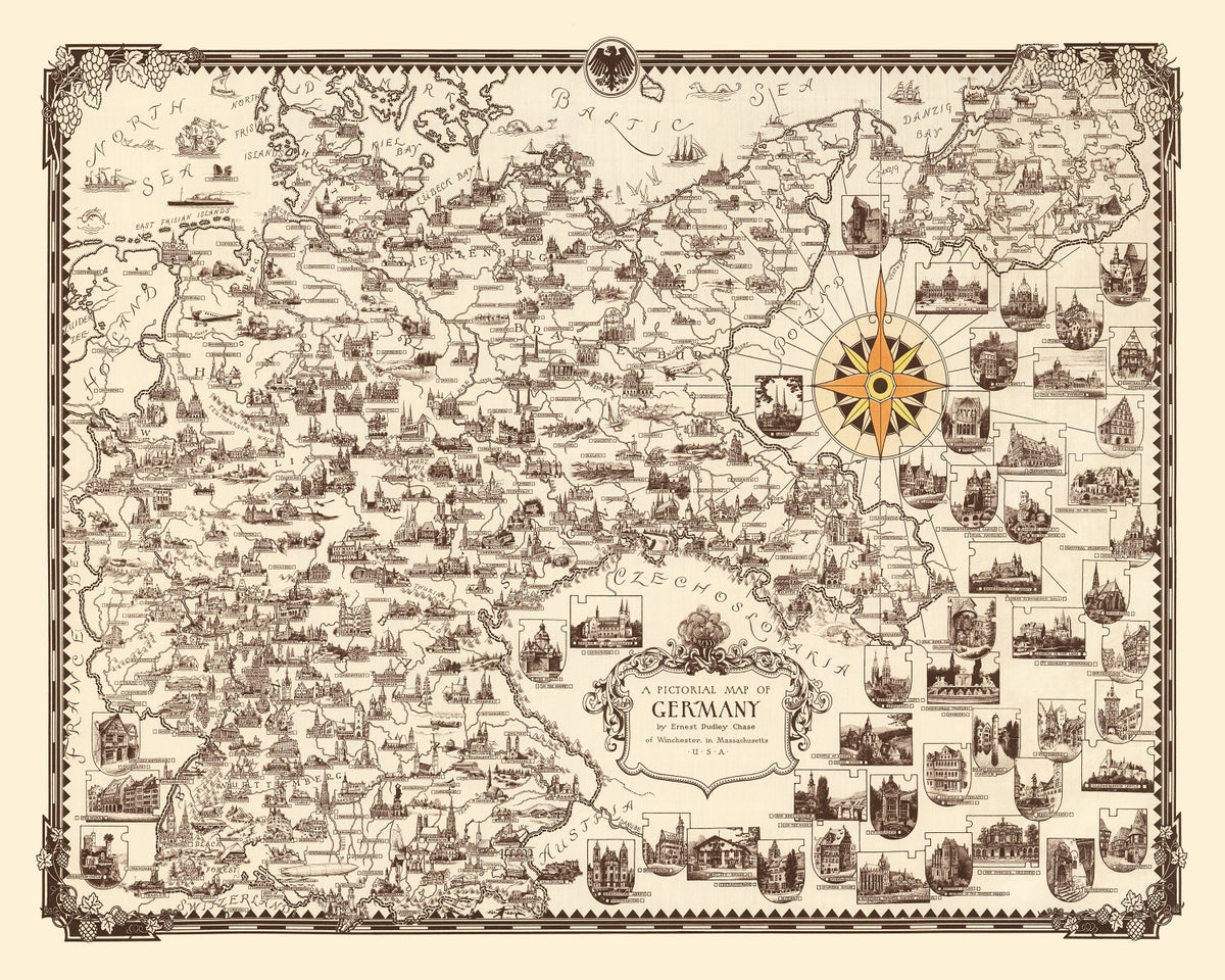 Preview of Vintage Map of Germany 1935