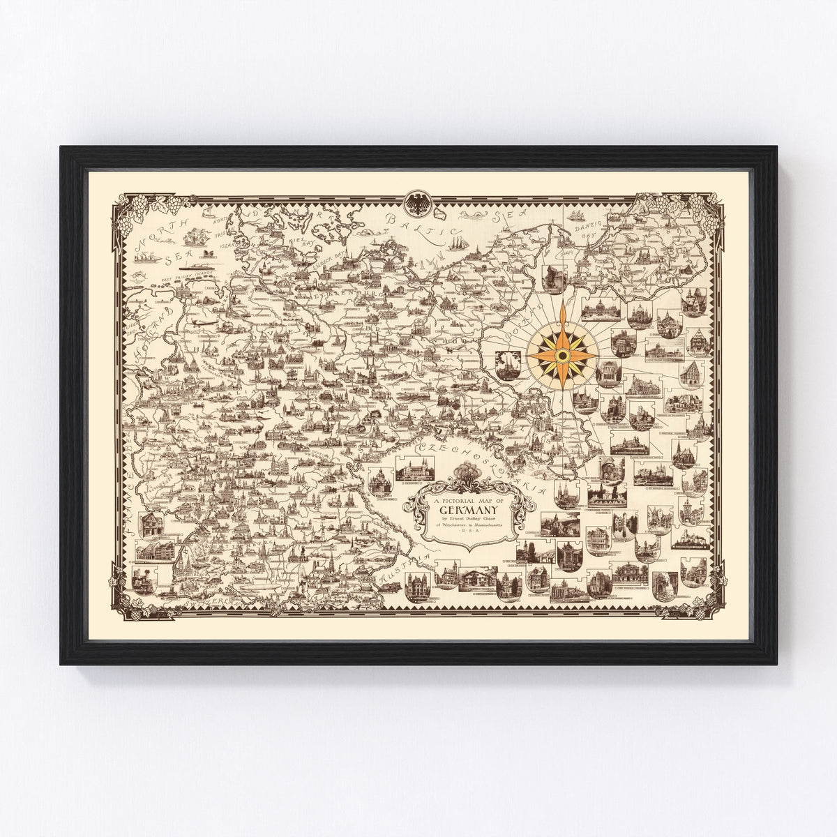 Germany Vintage Map 1935