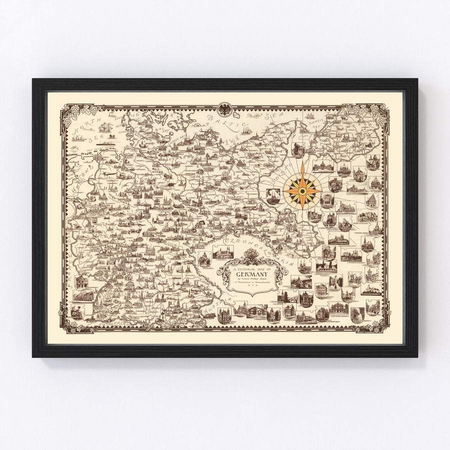 Germany Vintage Map 1935
