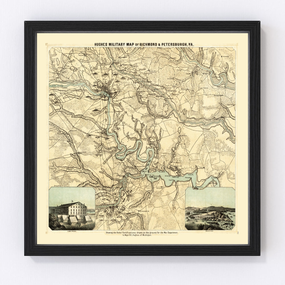 Virginia Vintage Map 1864