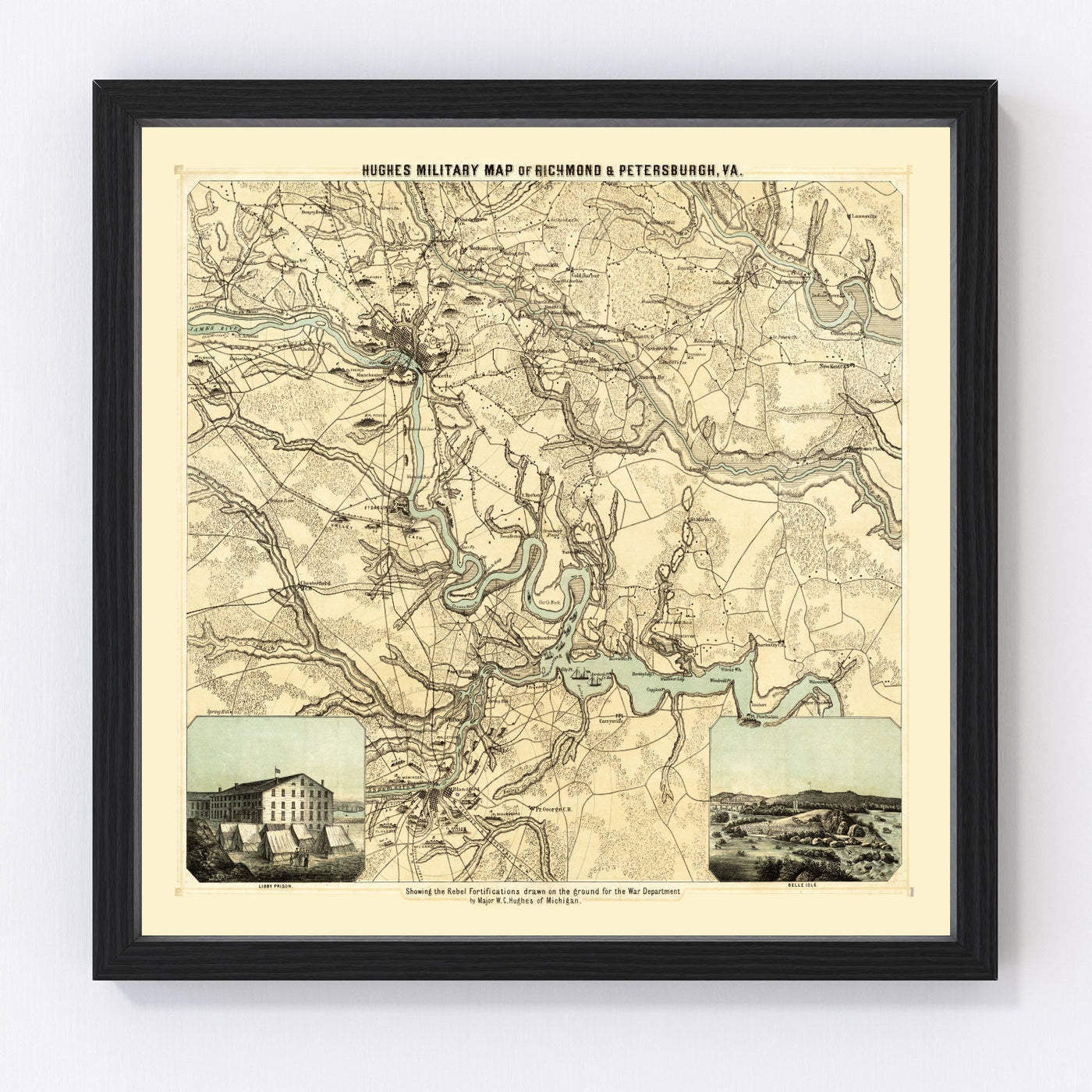 Virginia Vintage Map 1864