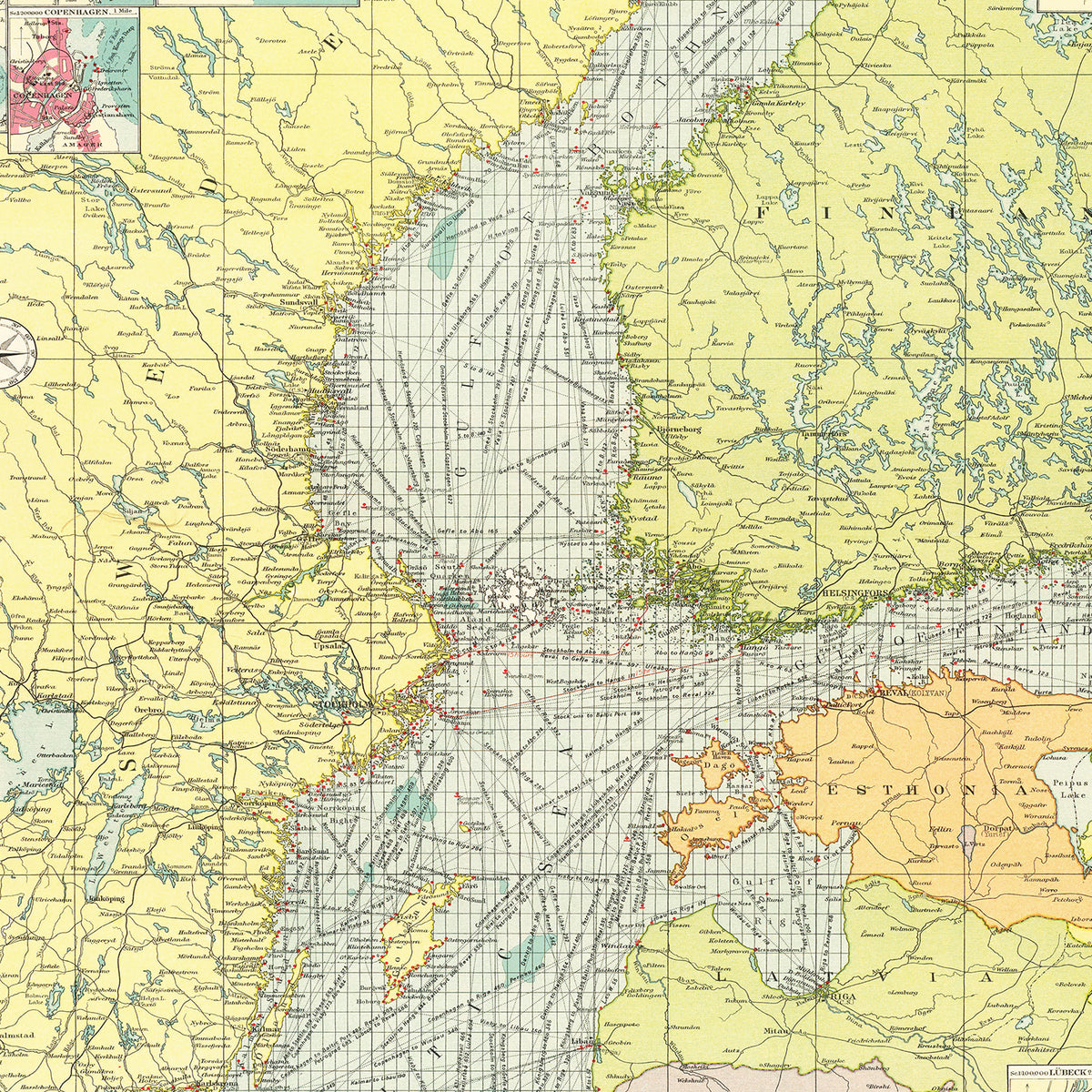 Restored historic details from the 1922 body of water map of County