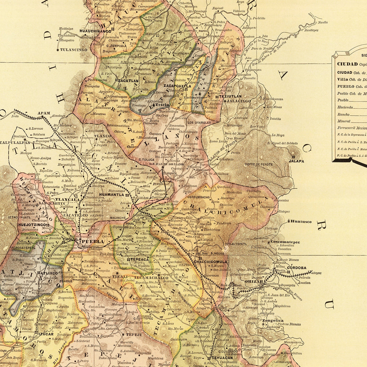 Restored historic details from the 1886 region map of County