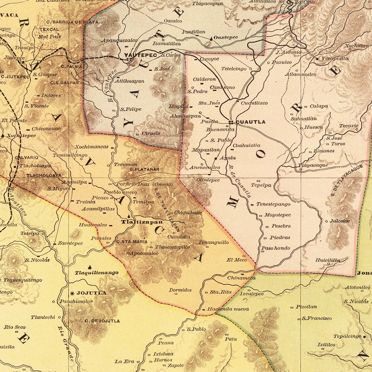 Restored historic details from the 1886 region map of County