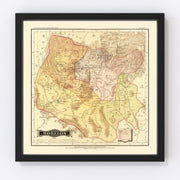 Morelos Mexico Vintage Map 1886