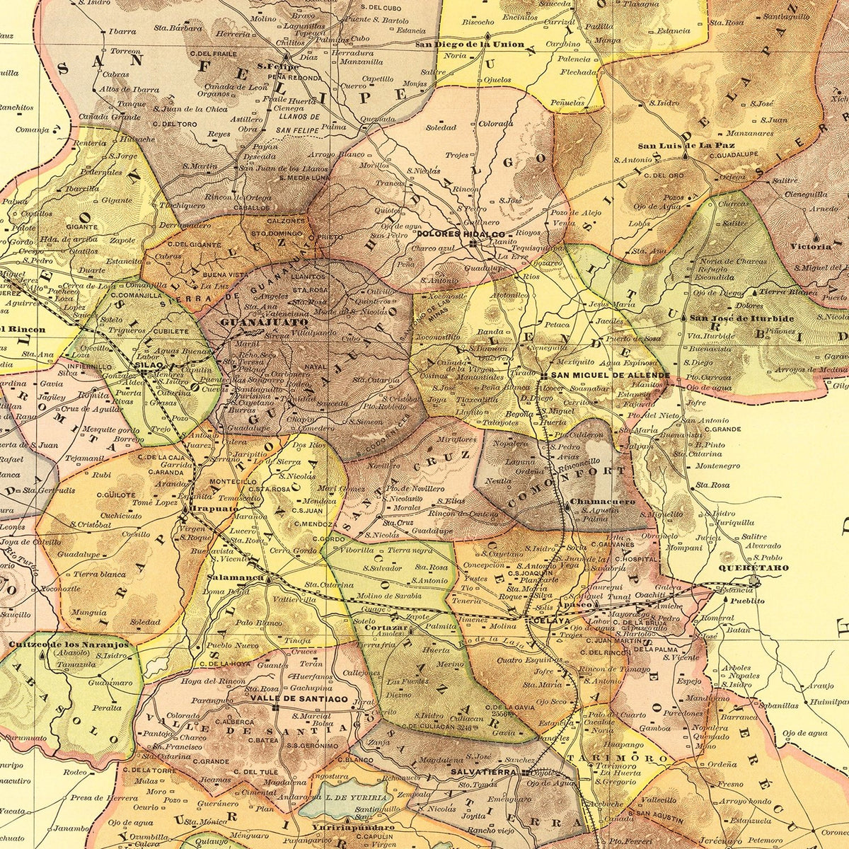 Restored historic details from the 1886 region map of County
