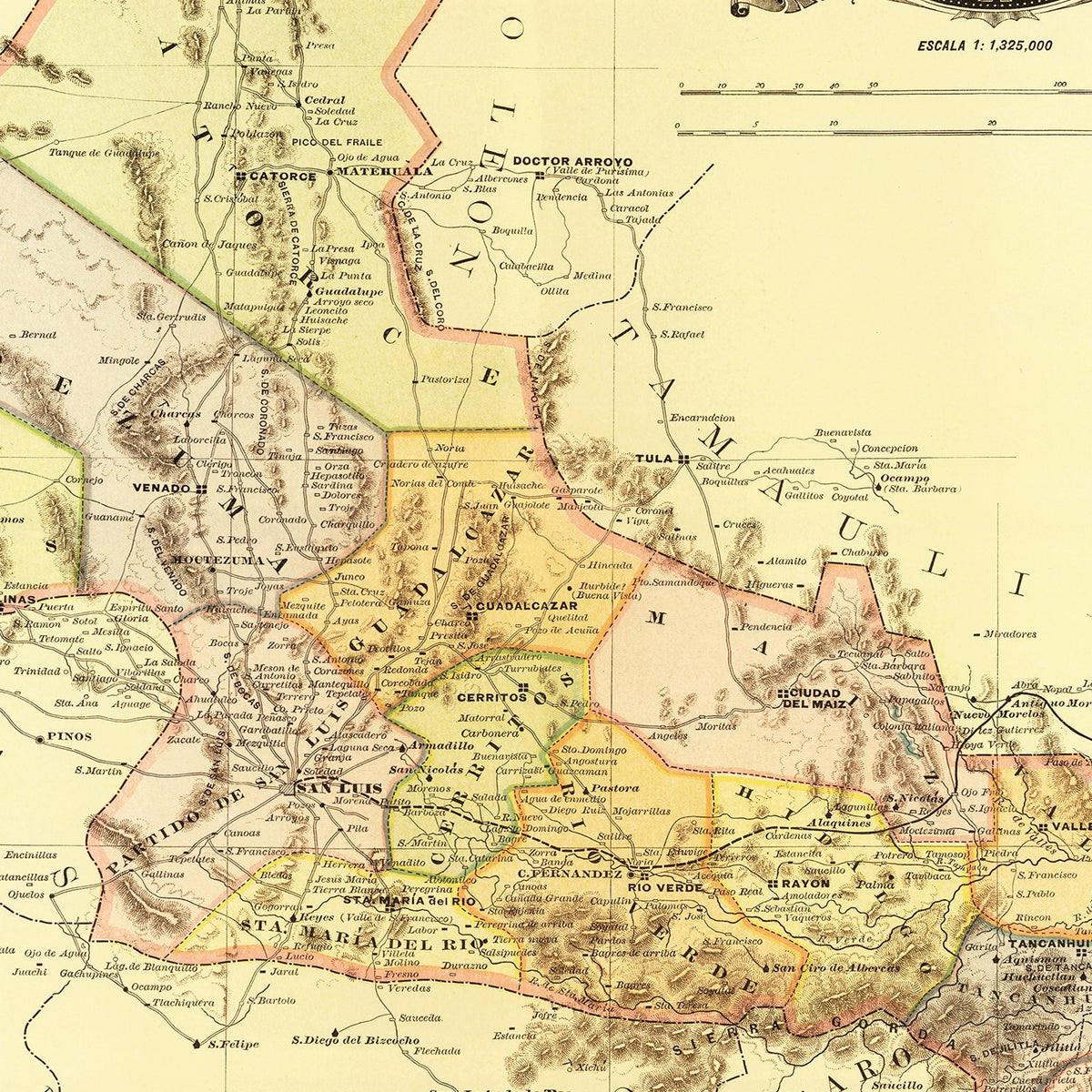 Restored historic details from the 1886 region map of County