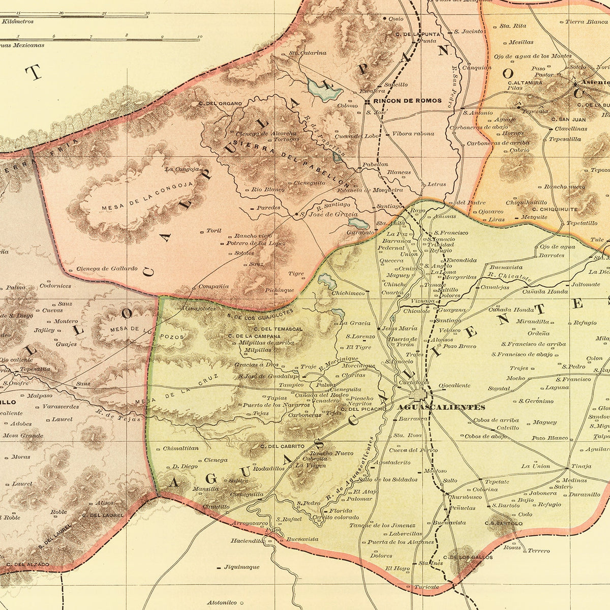 Restored historic details from the 1886 region map of County