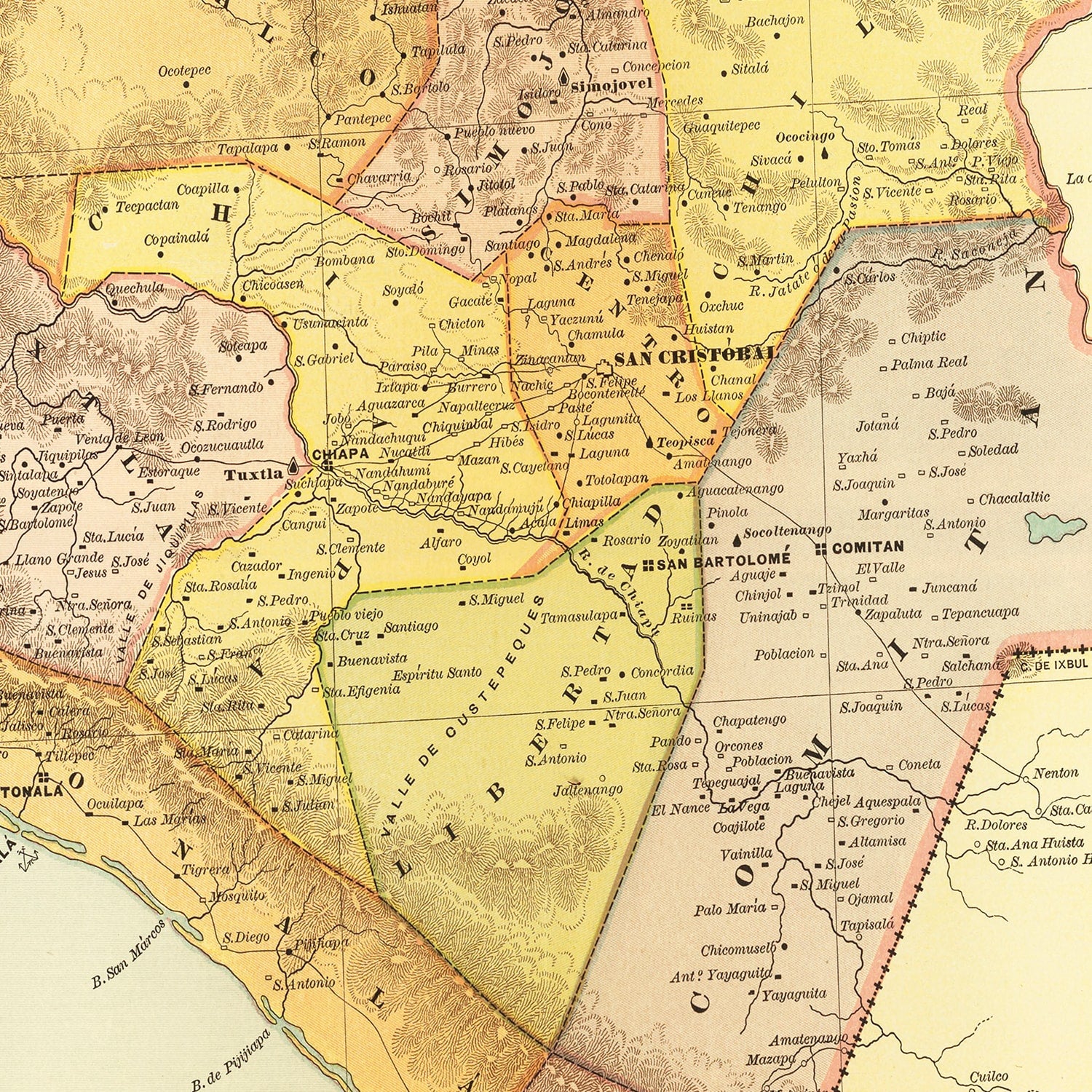 Restored historic details from the 1886 region map of County