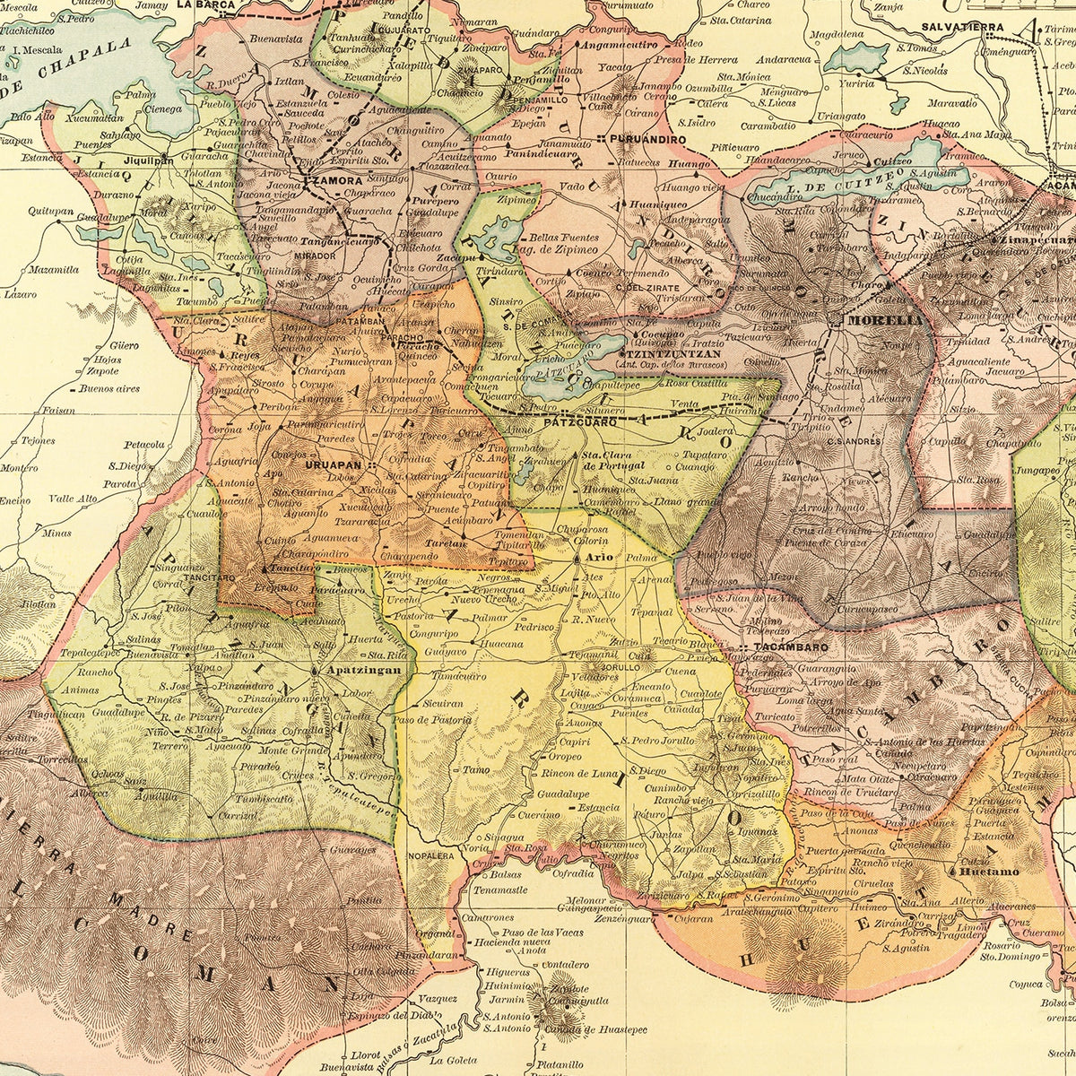 Restored historic details from the 1886 region map of County
