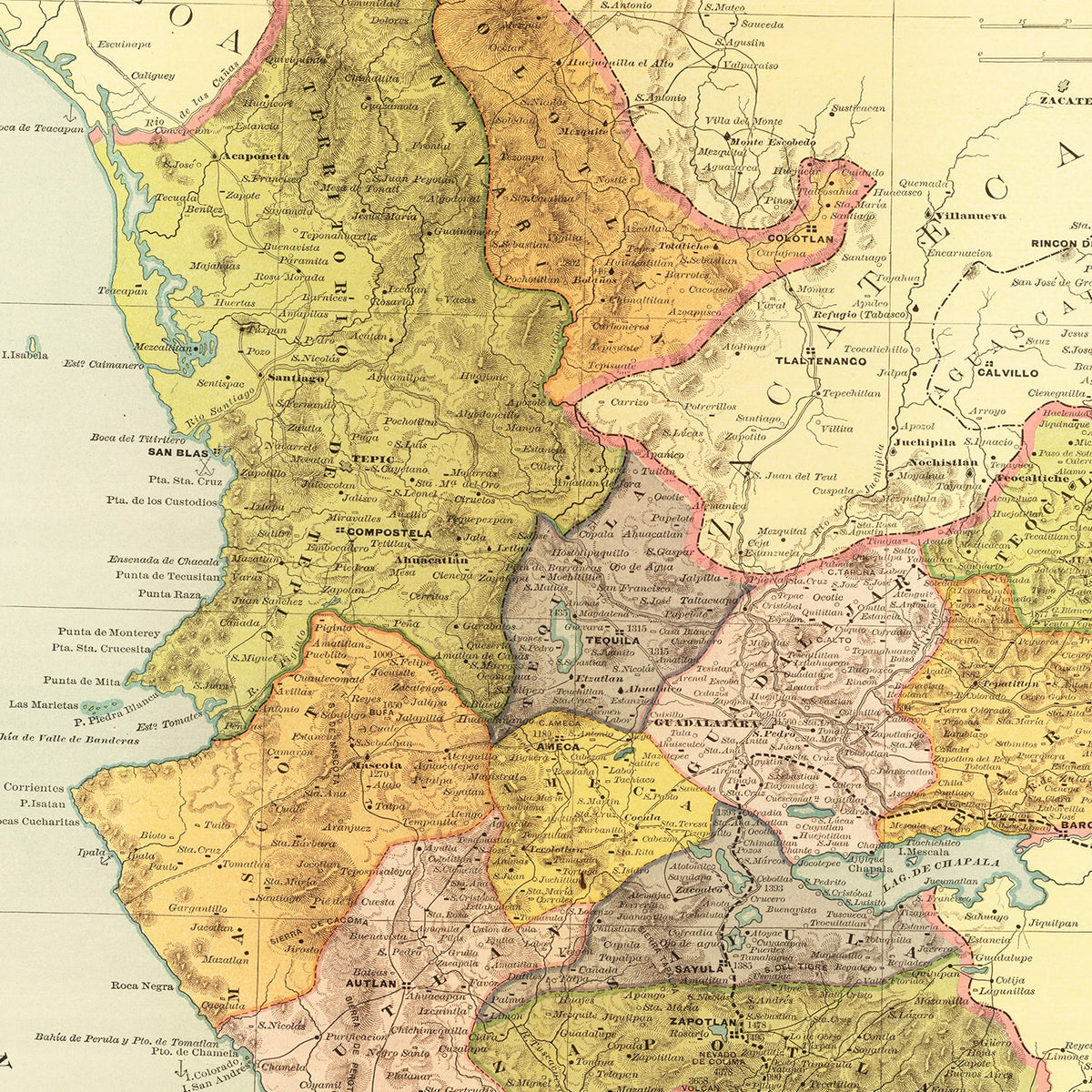 Restored historic details from the 1886 region map of County