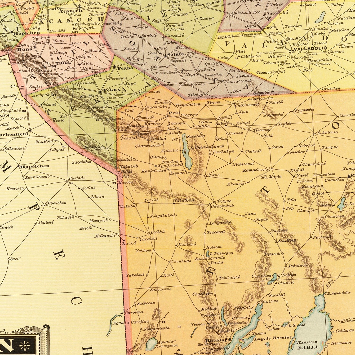 Restored historic details from the 1886 region map of County