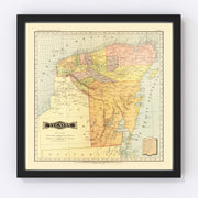 Yucatan Mexico Vintage Map 1886