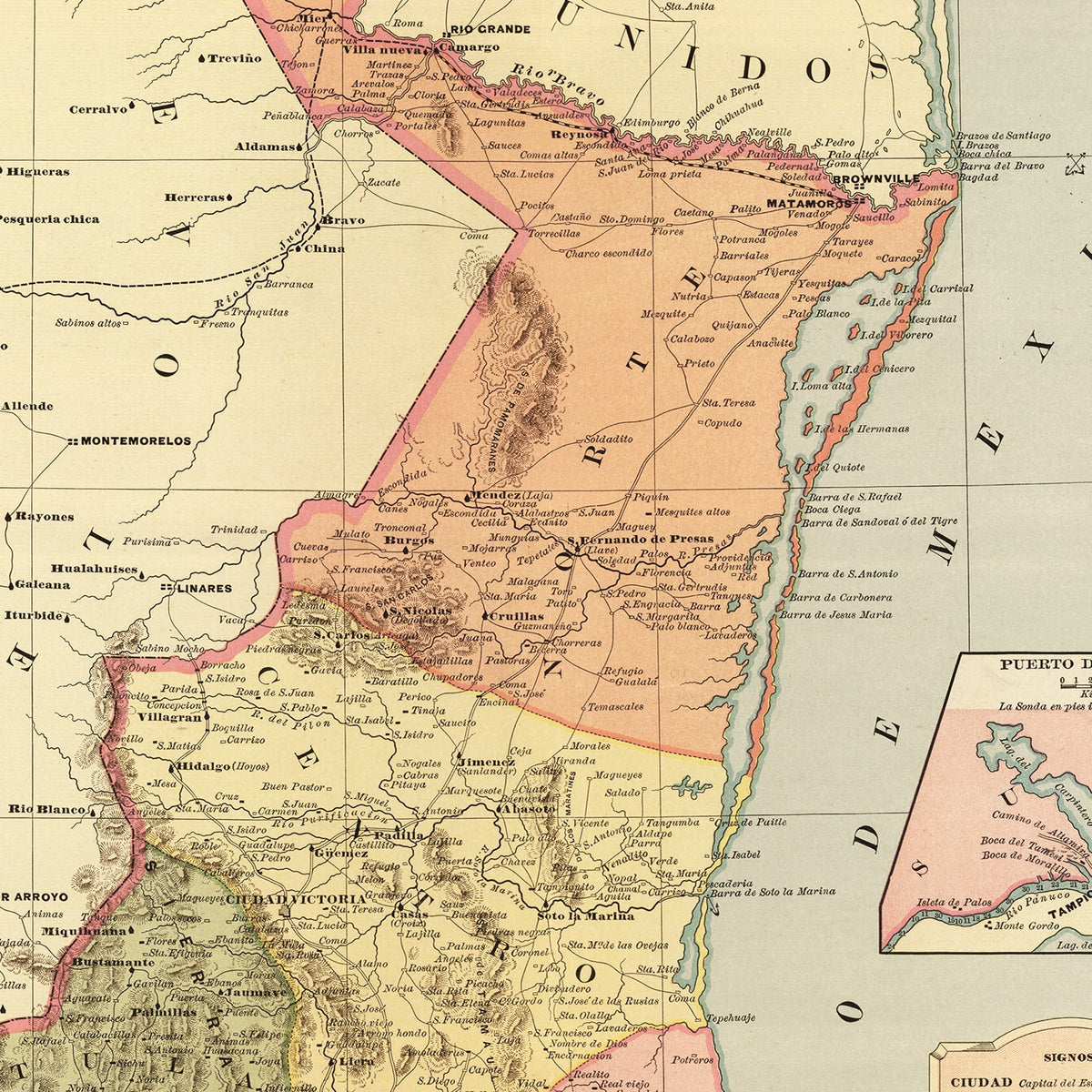 Restored historic details from the 1886 region map of County