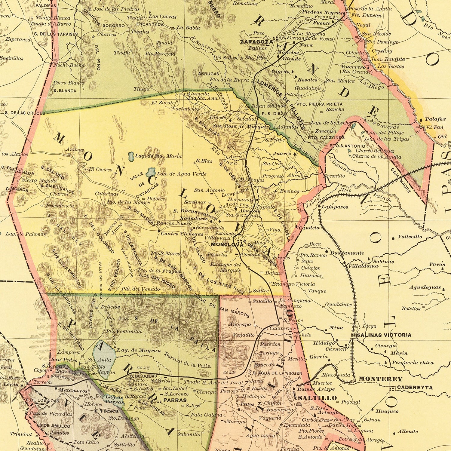 Restored historic details from the 1886 region map of County