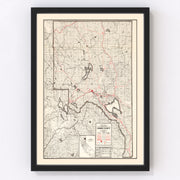 Lassen County Vintage Map 1935
