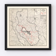 Lake County Vintage Map 1935
