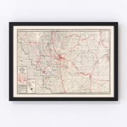 Kern County Vintage Map 1935