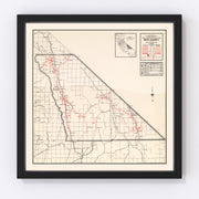 Inyo County Vintage Map 1935