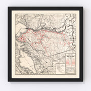 Contra Costa County Vintage Map 1935