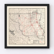 Colusa County Vintage Map 1935