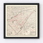 Calaveras County Vintage Map 1935