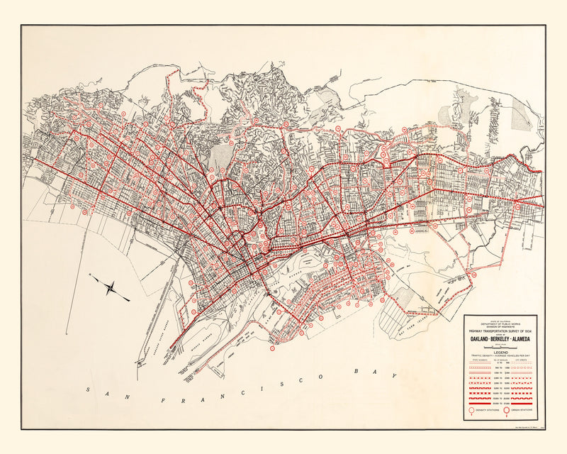 Size comparison using Vintage Map of Oakland, California 1935