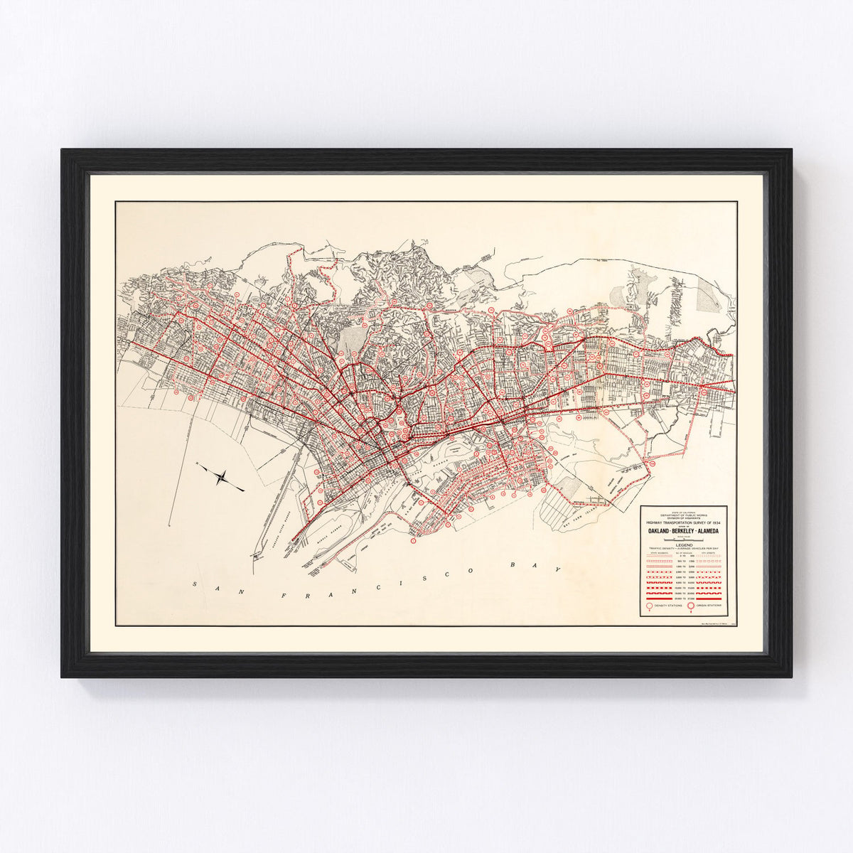 Oakland Vintage Map 1935