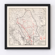 Napa County Vintage Map 1935