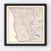 Mendocino County Vintage Map 1935